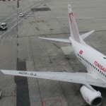 Un Boeing 737 Tunisair au parking