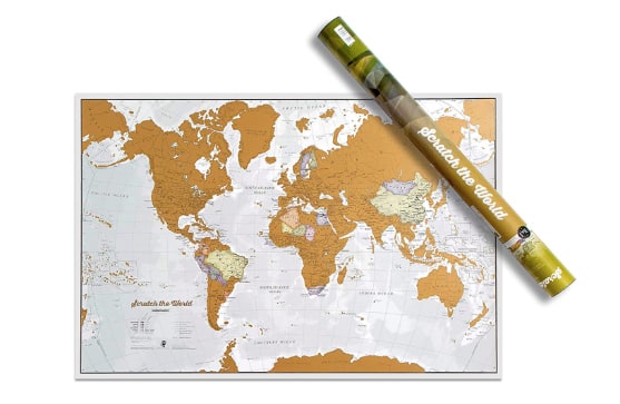 Carte du monde à gratter