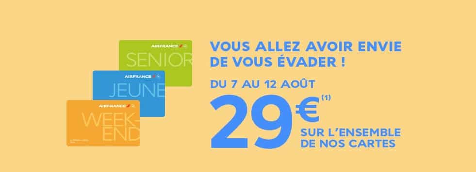 Astonishment Which one Unarmed Promo : toutes les cartes de réduction Air France sont à 29€ -  VoyagerEnAvion.fr