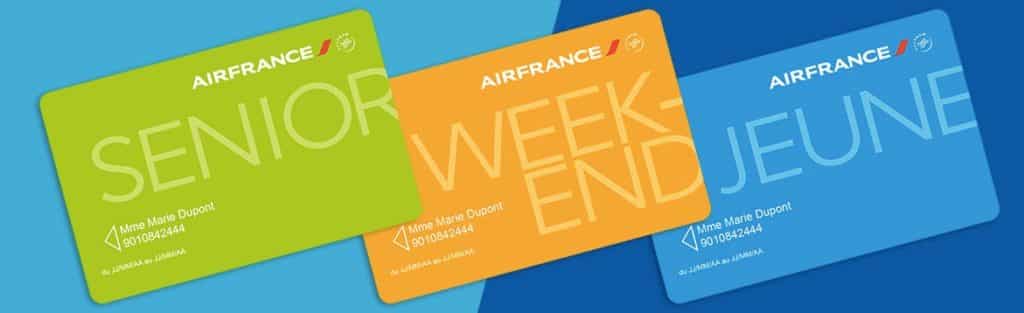 Cartes de réduction Air France